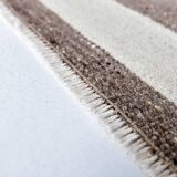 brown cream kilim carpet 120x140 cm, wool washabele rug , organic rug