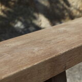 Pair of solid wood benches - brutalist