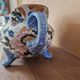 Important ceramic planter from Gien, Peonies model, 1980.