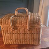 Rattan suitcase 70's