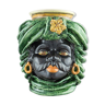 Man green turban vase