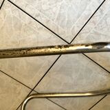 Pair of Cantilever chair design Gastone Rinaldi vintage 70 chrome steel wires