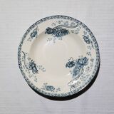 Lot de 4 assiettes à soupe de la faïencerie de Sarreguemines modèle Royat