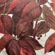 Vintage cushion with virgin vine leaf pattern.