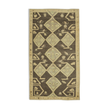 1950s hand-knotted wool turkish beige carpet 154 cm x 284 cm