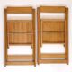 Pair of wooden folding chairs from the 80s.