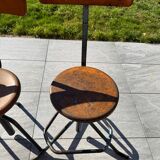 Three industrial workshop stools from the 50s/60s