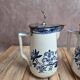 Pair of antique milk jugs Boch Frères Keramis – Saxe model