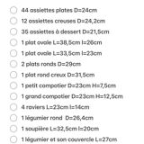 Service en porcelaine de Limoges - 107 pièces - années 1960