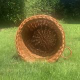 Vintage wicker laundry basket