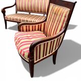 Antique Empire-style salon, 3 pieces. Original upholstery.
