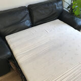 Steiner sofa bed in black leather