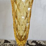 Art deco amber glass vase