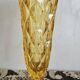 Art deco amber glass vase