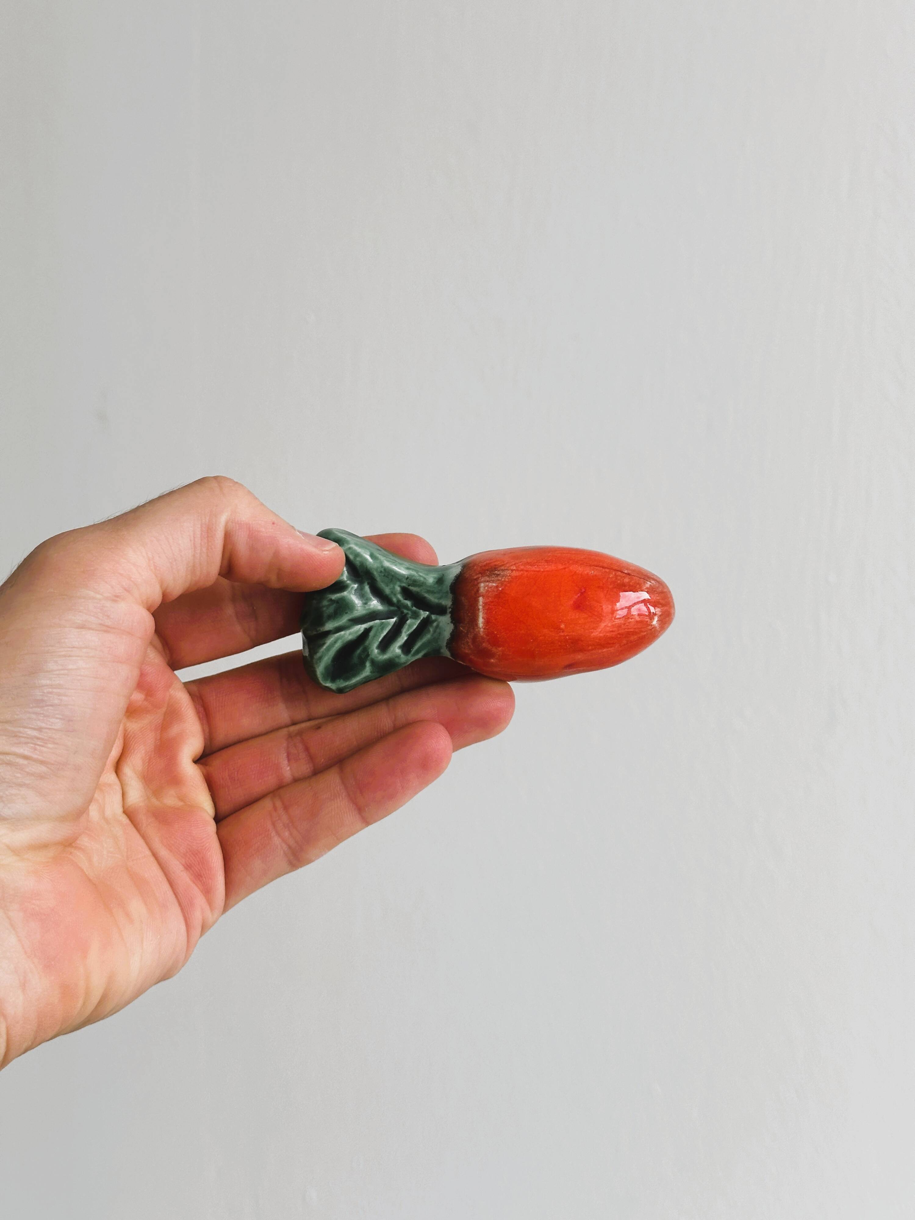 lot de porte couteaux en céramique carottes