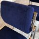 Paire de fauteuils vintage chrome et microfibre bleue circa 70