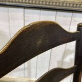 Chaise de nourrice anglaise XIXème en chêne et frêne