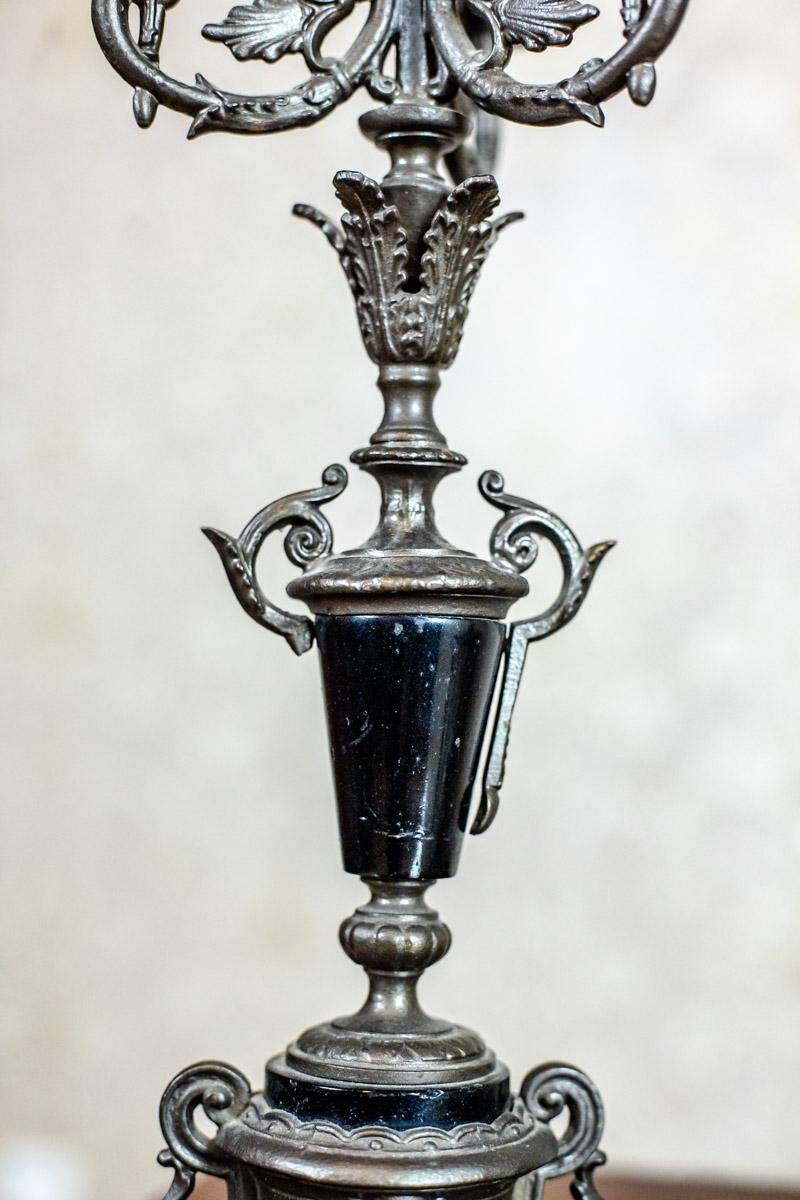 19th-Century Four-Armed Candleholders, 1890s, Set of 2