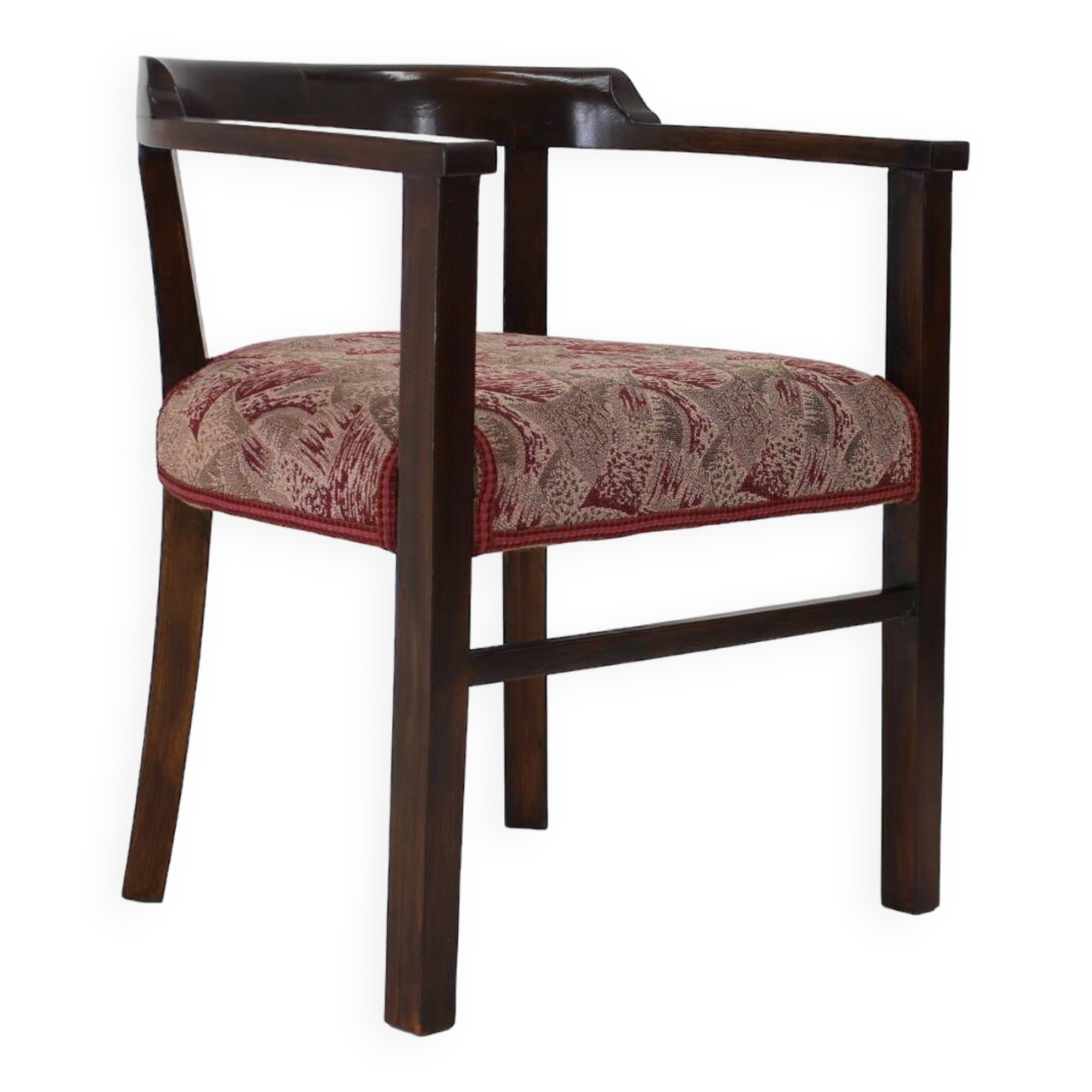 1940s Beech Bentwood Armchair, Czechoslovakia