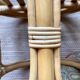 Vintage rattan pouf