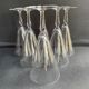 Conical foot glasses (6) - art nouveau - plain light blown crystal