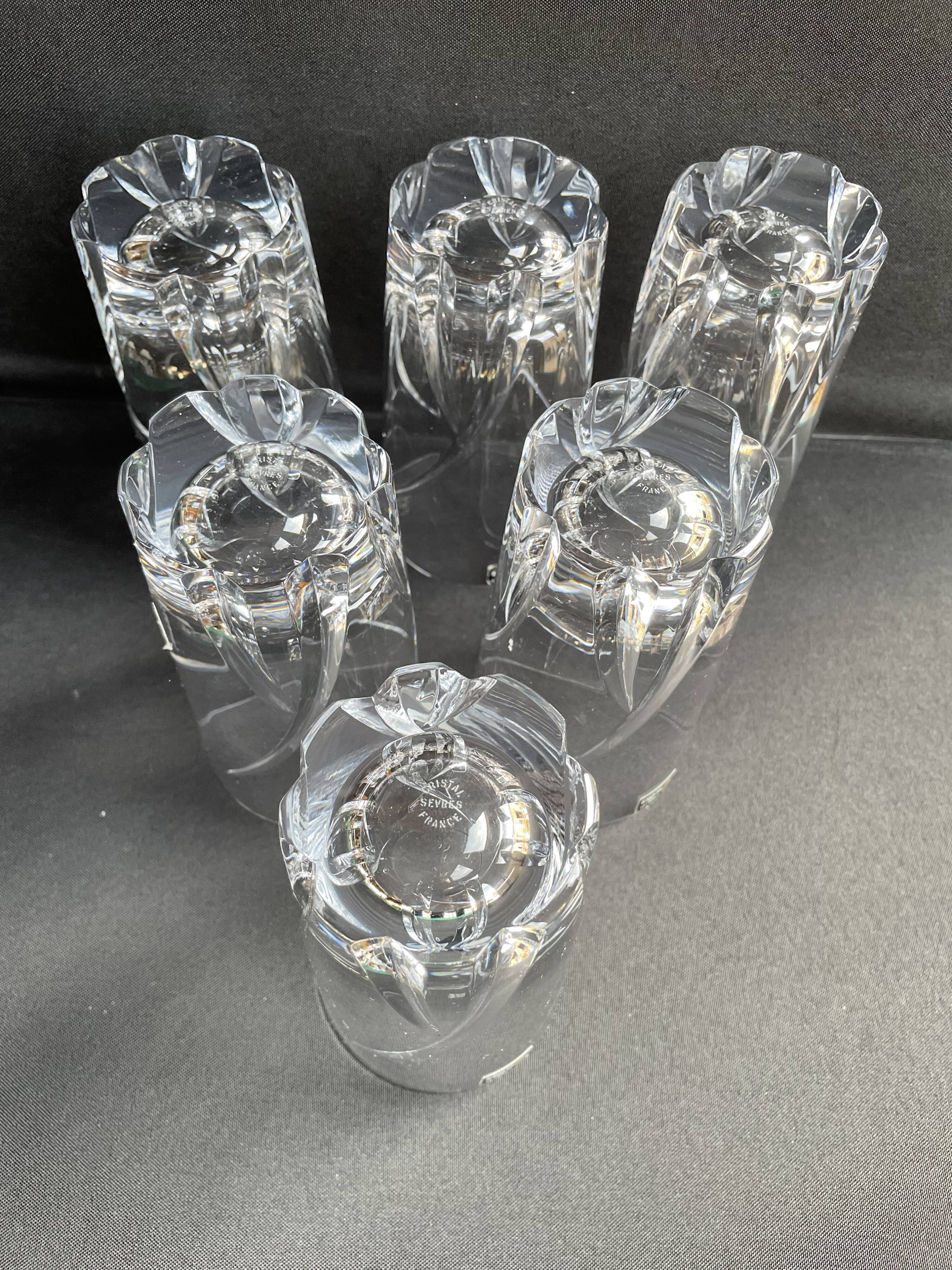 Cristal de Sèvres - Verres à orangeade (6) - Monge