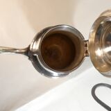 Louis XVI style silver-plated teapot and milk jug