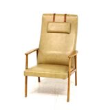 Scandinavian leatherette armchair, Sweden, 1960