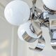 Vintage Space Age chrome chandelier, 1970s
