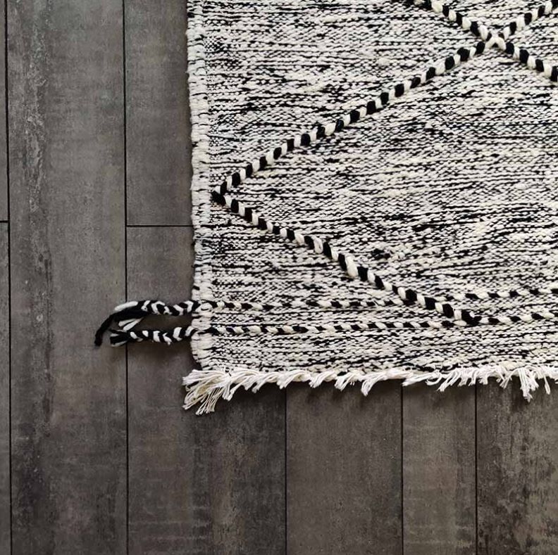 Tapis kilim zanafi noir 115x170 cm