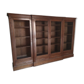Solid oak library late 19th century around 1890
