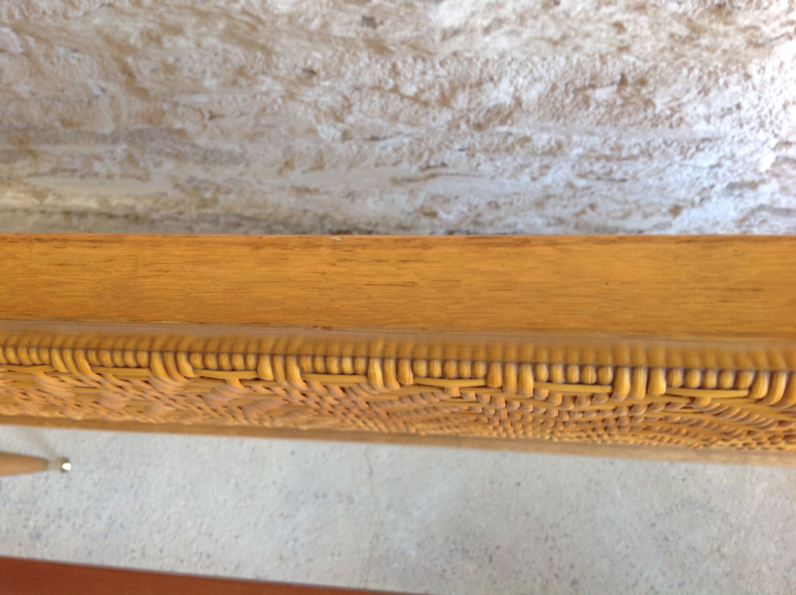 Vintage rattan wood bed