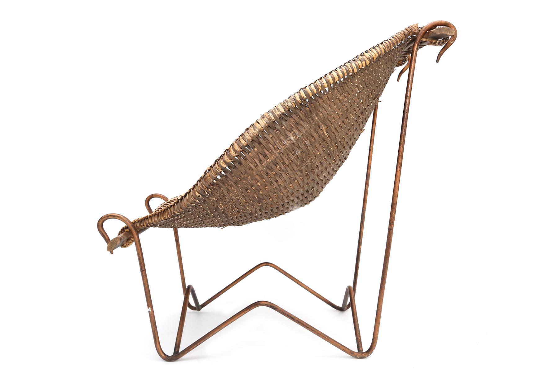 Chair Duyan mid-century Wicker by John Risley