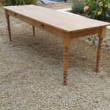 Elegant and refined 230 X 73 solid oak farmhouse table.