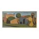 Large Original Swedish Oil on Canvas – "Spansk By" by Emil Clahr (1905–1983) – Signed – 1961 – Vintage & Framed