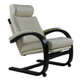 Swedish leather recliner chair Nelo by åke Fribyter