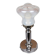Portuguese mid century modern clear glass chromed buffet table lamp 1970s