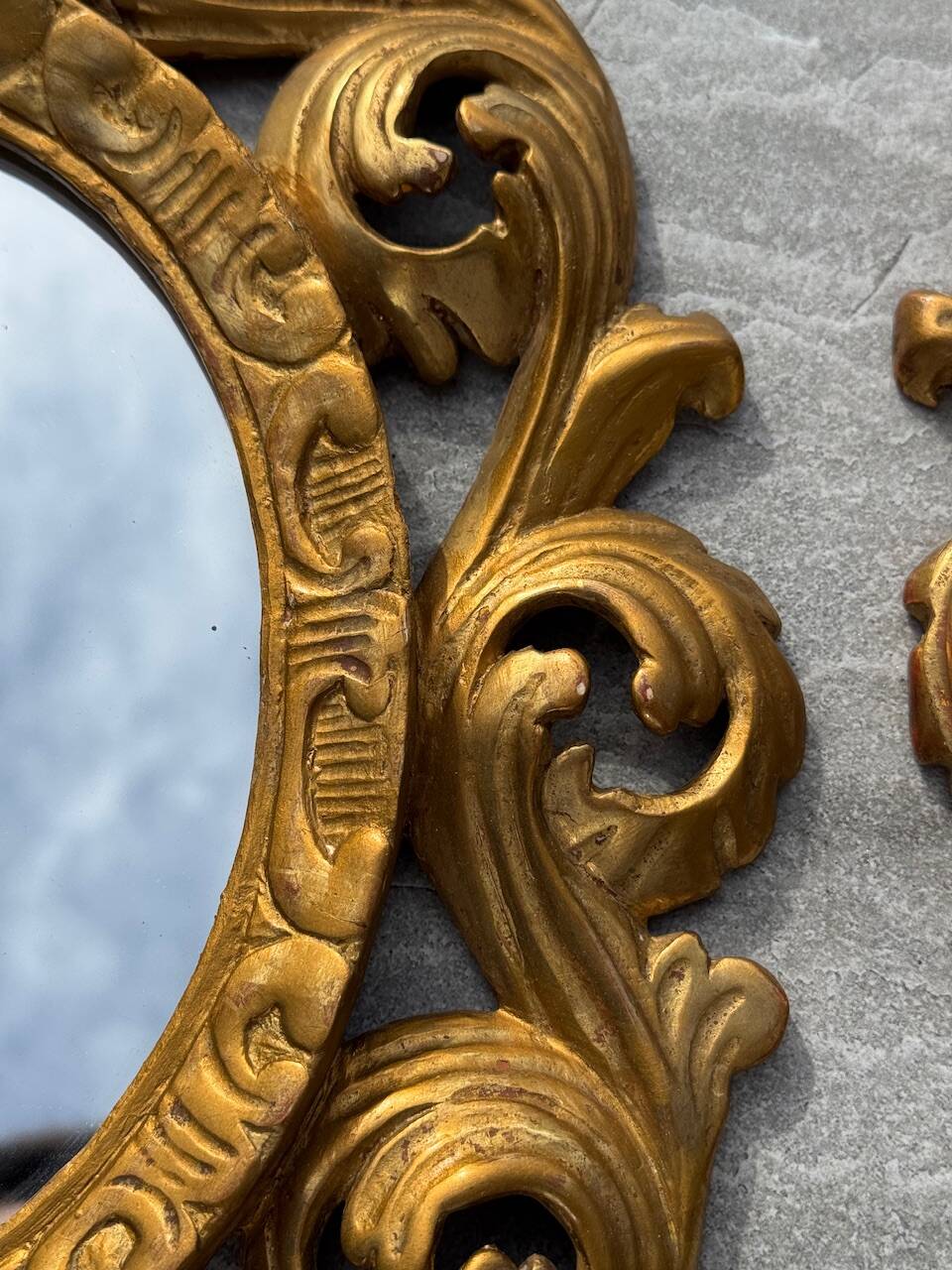 Pair of Italian Baroque mirrors, late 19th, early 20th century