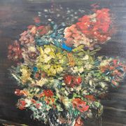 Oil on canvas, still life, framed, large format, Gaultier M