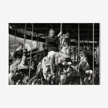 Photographie "Manège à la Foire de Rutland" Vermont, Etats-Unis, 1912     /   15 x 20 cm