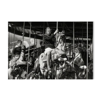 Photographie "Manège à la Foire de Rutland" Vermont, Etats-Unis, 1912     /   15 x 20 cm