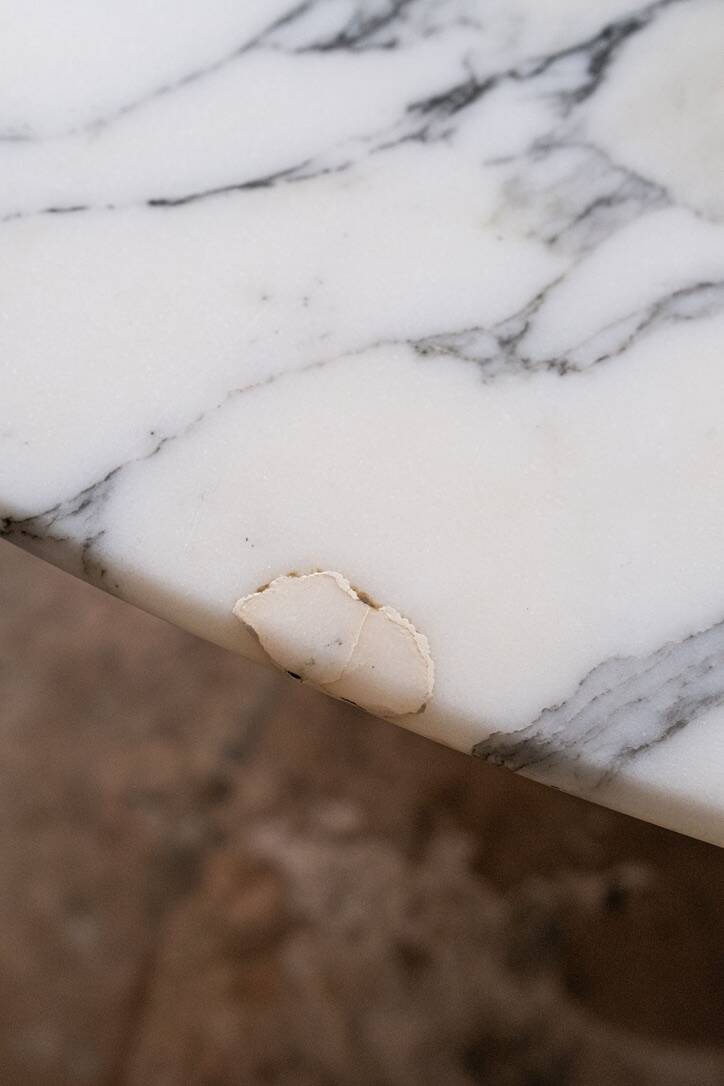 Calacatta marble Super Malta table, Roche Bobois, 1980s