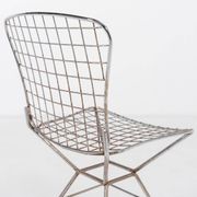 Paire de chaises vintage en fil d'acier de design architectural italien des années 1970