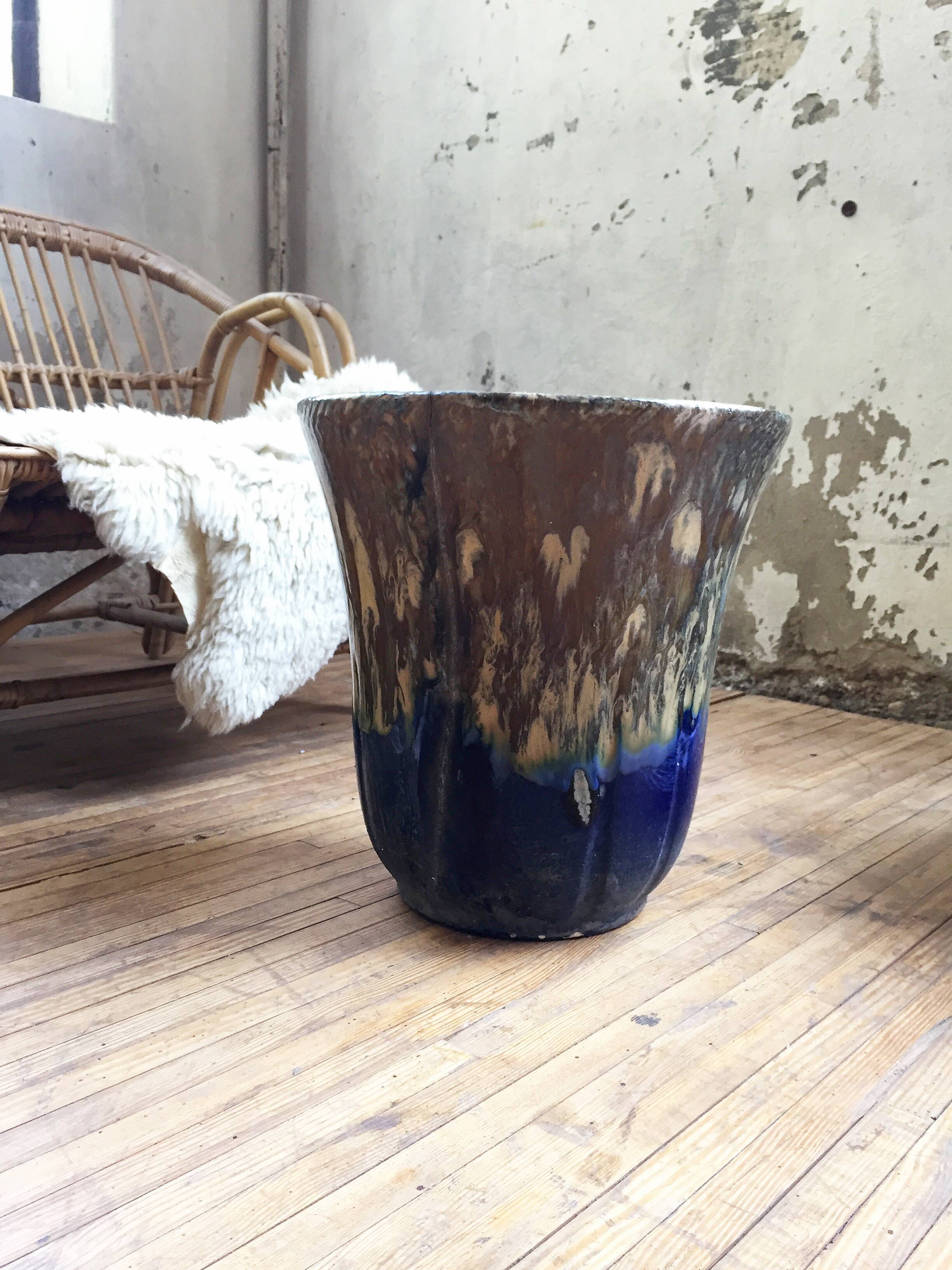 FLOWER pot XXL in glazed earth