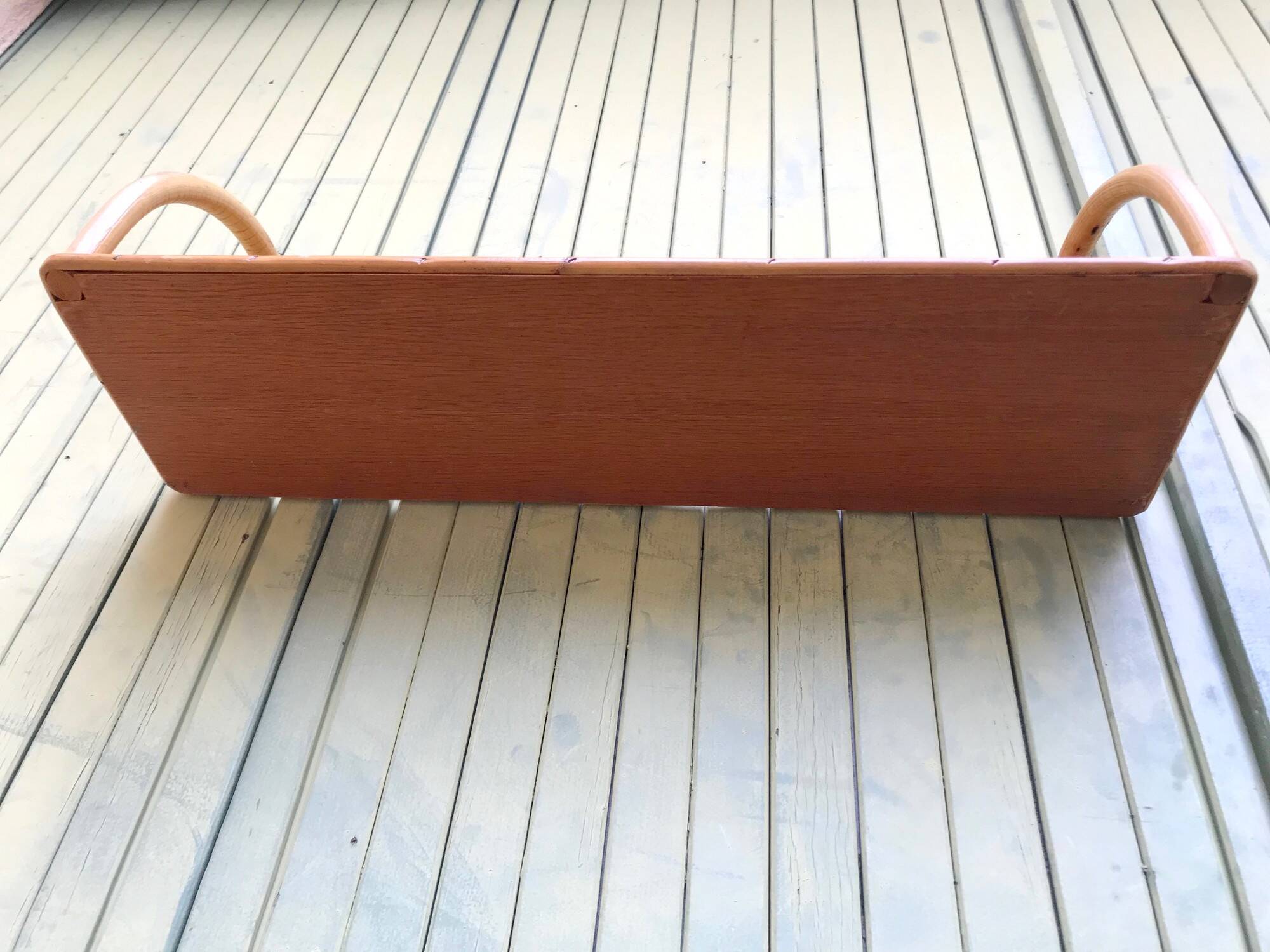 Vintage rattan shelf from the 60s