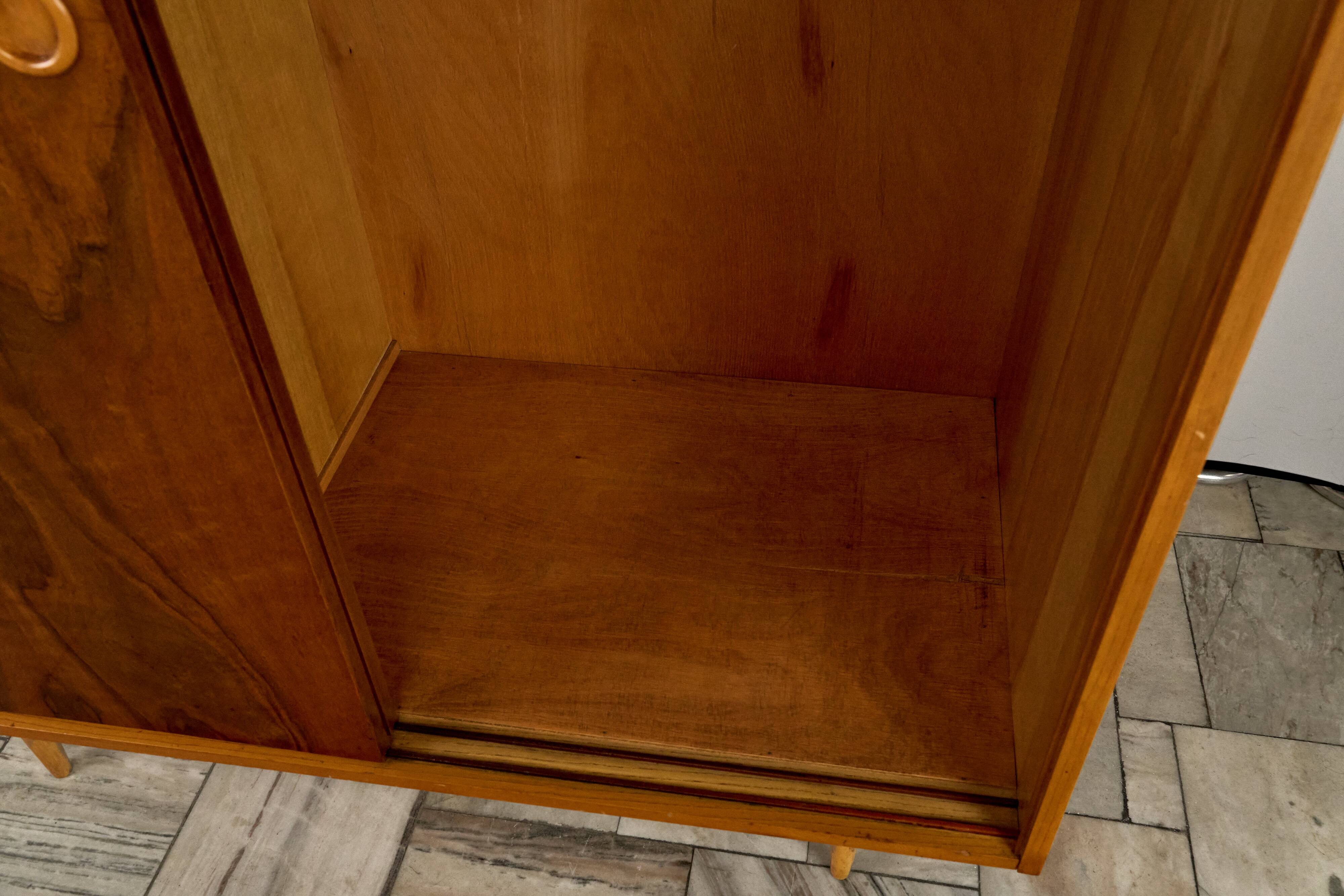 Vintage Wardrobe with sliding doors, 1960s, Czechoslovakia