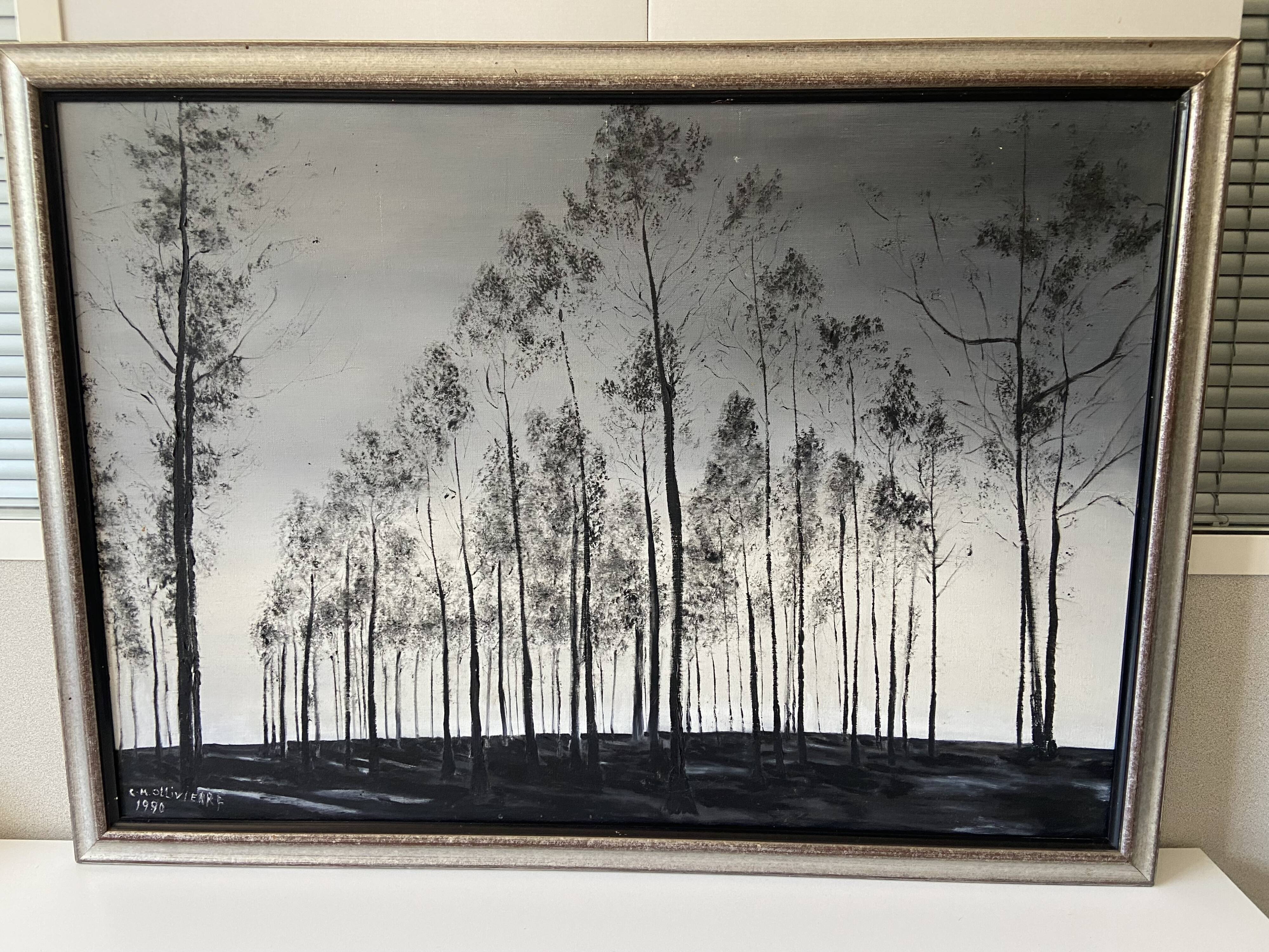 Framed Oil Painting on Canvas by Artist Painter C. M. Ollivierre