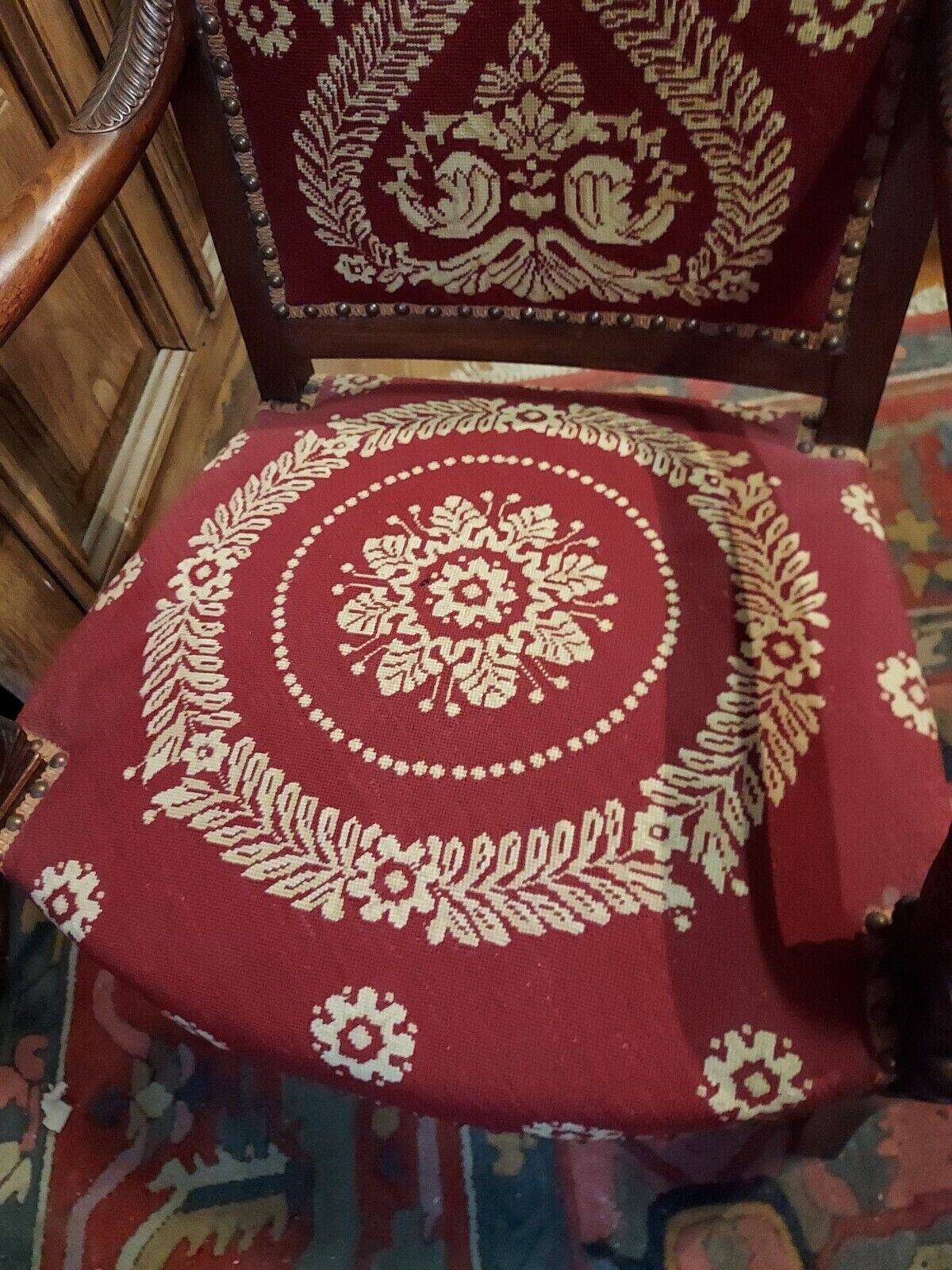 Fauteuil style empire en acajou