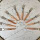 Set of 10 dessert forks in Bakelite 60s-70s
