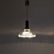 Suspension en verre du milieu du siècle années 1960